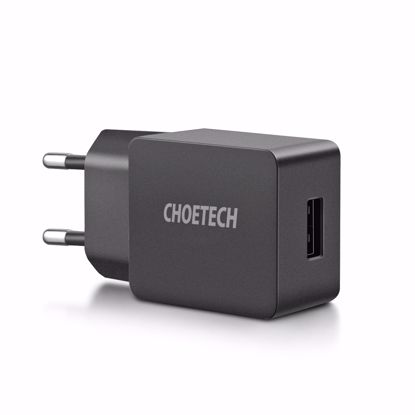 Picture of Choetech Choetech USB-A 2A EU Mains Charger in Black (No Cable)